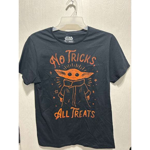 Unbranded Other - Star Wars Mandalorian No Tricks All Treats Men's T-Shirt Halloween Medium 38/40
